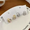 Stud Earrings Design South Korea Style Fashion Love Heart Crystal For Women Sweet Charms Pierced Ear Jewelry Gift