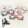 Kaleidoskop Brille Frauen Rave Rave Festival runde Sonnenbrille Männer holographische Mosaik Prisma Sonnenbrille Party Cosplay süß