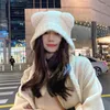 BERETS KOREA KVINNER KNITT HAT BALACLAVA Vinterhattar Piller Resistant Lady Autumn Headbonad Beanie Adult Earflap Scarf Set