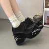 Kleiderschuhe Frauen 35-40 Herbst Fashion Malt Plattform Sneakers Erhöhte koreanische Trendflats bequeme trendige Leder