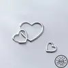 100% Real 925 Sterling Silver Heart Heart Ear Earings Earros de brincos coreanos da coreana para mulheres Jóias finas de Natal 200924235s
