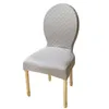 Round Backed Chair Covers Dining Room Elastic Seat Cover Kitchen Protector Case Stretch el Banquet Stool 231222