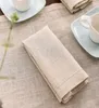 12 pezzi di venatura da tavolo da tavolo da festa del cukin ristorante per matrimoni in tessuto di lino tovaglioli 4 size8520356