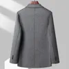 Herrenanzüge Wolle Modegeschäft Gentleman Slim Solid Color Britisch -Stil Doppelgesicht Trend Casual Officiating Wedding Blazer