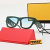 Fendin Suanglasss n Designer kłamie okulary przeciwsłoneczne Słowa Męskie Street Strzelanie okularów przeciwsłonecznych Podróż moda 664