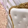 Eventi di nozze di King Arm Eventi da sposa e sedia da sposa con diamante sulla sedia della royal a corona posteriore sedie in acciaio inossidabile mandap per il matrimonio fase 151