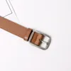 Ceintures Simple Casual Women's Wide Belt Coréen Version coréenne Versatile Jeans Decorative Matte Silver Buckle Unisexe Étudiant