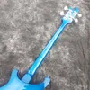 Rickon 4003 Baker bas gitar şeffaf mavi krom donanım yüksek kaliteli gitar ücretsiz kargo