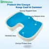 Purenlatex 36 U Shape Silicone Gel Cushion Memory Foam Pillow Coccyk Protect Slow Rebound Summer Cool Chair Mat 231222