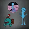 Pins Brooches I'm Mr Meeseeks Enamel Pin Rick Brooch Cartoon Blue Creatures Badge278Z