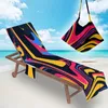 Coperture per sedie esagerate vernice ad olio rendering copertura da spiaggia da piscina da piscina con asciugatura rapida tasca