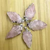 Pendant Necklaces Fashion Raw Ore Gemstones Transparent Quartz Aura Charm Necklace Arrow Head Rough Healing Point Natural Stone Pe2652