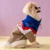 Designer Roupos de cachorro Classic Letter Pattern Dog Apparel Luxury Zip Up Pet Jacket com Liner Puppy Coats Pets Roupa de rua elegante para cães pequenos L A450