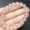 Link Armbanden Natural Starlight Rose Quartz Bracelet Charms Strand Exquisite for Women Sieraden Gift Haling Crystal Energy 1 stcs 9,5 mm