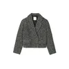 Women's Suits S Family's Autumn And Winter Clothing French Gray Small Fragrant Wind Coarse Tweed Loose Jacket Top