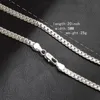 Colar 5mm 50cm Jóias masculinas Novas moda 925 prata esterlina Big Long Wide Tendy Masculino Cadeia lateral completa para Pinging13103