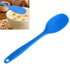 Spoons Silicone Soup Spoon Mixing Cooking Kitchen Stirring Tools Blue