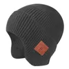 Beretten dame dikke winter beanie cap met bluetooth-compatibele oortelefoon hoed gebreid voor winddichte oorbeveiliging