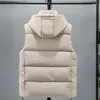 Herenvesten Hooded Spring herfst mouwloze jas voor mannen Mode Warm mannelijk Winter Vest Licht plus size heren Werk in de vaart