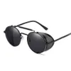 Gafas de sol de steampunk de lujo-retro gafas redondeos escasos de metal punk gafas de sol