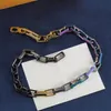 Smyckekedjor herrar kvinnor svart titan stål sexigt par halsband älskare kedja pojkvän gåvor fin punk halsband märke armband med box louiselies vittonlies