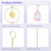 التماثيل الزخرفية 16pcs بلورات Suncatcher شنق الكريستال البريز الصياد الصياد قلادة صانع قوس قزح زخرفة للمنزل