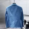 Mens ternos blazers designer de roupas ocidentais Men letra clássica imprimir série azul blazer