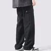 Pantaloni maschili pantaloni a tasche a più tasche uomini sciolti da uomo retrò a gamba larga con multi per streetwear traspirante