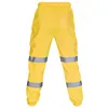 Men's Pants Reflective Stripes Strips Men Work Trousers Hi Vis High Visibility Wear Construction Safety