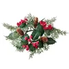 Fleurs décoratives mignonnes 28cm de fruits rouges Bandlers de couronne de festival bricolage décor décor de Noël ornements créatifs de conception d'art de Noël