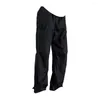 Pantaloni da uomo uomo pantaloni cargo streetwear gamba larga con tessuto traspirante morbido multiplo per stile di comfort casual rinforzato