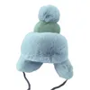 Basker vinter tjock varm hatt solid färg kvinnor ultratjiga kvinnors öronflap för utomhusaktiviteter mjuk förkylning
