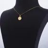 Collane a sospensione stella incisa per donne collana in acciaio inossidabile oro oro 2023 Trend Kpop Kpop Coppia di matrimoni Gioielli regalo