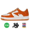 2024 BAPESTASSS SK8 STA DESIGNERSKOR Haj Shark Black White Sports ABC Camo Sneakers Pink Patent Läder Blue Grey Orange Män Mål Kvinnor utomhustränare