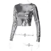 Koszulki damskie Y2K Metallic Gilding T-shirts Kobiety Kobiety Uprawy Fashion Fashion Sdlim Bare Midriff Tees nocne odzież uliczna