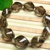 Link Bracelets Natural Smoky Quartz Bracelet Charms Strand Exquisite For Women Jewelry Gift Healing Crystal Energy 1pcs 12x18mm
