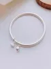 Bangle armband Vrouwen glad stevig gewone cirkel sieraden vrede en geluk