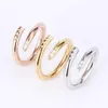 Love Ring Titanium Steel Single Nail Ring European and American Fashion Street Hip-hop Casual Couple Agdern Engagement Fiering Holiday G227K