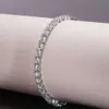 Moissanite Tennis Bracelet 925 Sterling Silver 3mm 4 mm 5 mm Trendy hiphop sieraden Iced Out Moissanite Diamond Tennis armbanden