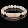 Strand rechthoek Bar Charm Bead Armbanden Natural Crystal Healing Stone Quartz Agaat voor vrouwen Men Handgemaakte Bangle paren sieraden Gift