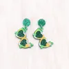 Dangle Earrings St. Patrick's Day Green Acrylic For Women Fashion Design Personality Sunglasses Cap Clover Beer Festival Jewelry