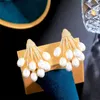 Dingle örhängen barock pärla koreansk ins stil handinlagd zirkonfärgad ädelsten örhänge-studs kvinnors retro smycken öron-orament