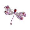 Brosches Red Women's Light Luxury Dragonfly Brosch Fashionable and Trendry Personlig designstift Tillbehör Tröja Knappar