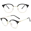 サングラスハーフフレームアンチブルーライト眼鏡は、学生を読むためのフィルターを備えたまぶしさの眼鏡