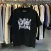 Modekläder herr designer tees tshirts små trendiga amires kokosnöt trädtryck med wang sicong matchande lös överkropp casual pure co