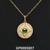 Nieuwe mode Imperial Green Jade Real Gold ingelegde Diamond Jadeite Hangers voor vrouwen