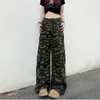 Pantalon féminin JMPRS Hip Hop Camouflage Femmes Poches de mode Fall High Street Straight Cargo Casual Taist Female Pantalon