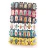 Frische Farben Heilige Jesus Armband Religiöses Holz katholisches Ikone Armband 12pcs266c