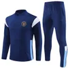 2023 2024 homme Tracksuit City Haaland Half Zip Training Suit Men Kids 23/24 Football de vêtements de sport à manches longues 2023 Garçons Girls survivant Foot Chandal