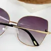 Occhiali da sole 2024 Fashion Cat Eye Gradient Ocean Lens Frame metallo Uv400